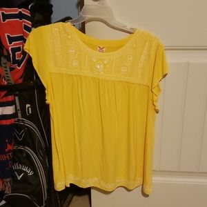Faded glory yellow top